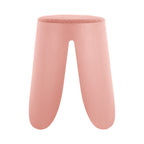 Padded Boucle Stool in Soft Pink