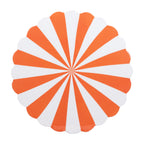 Candy Stripe Stool in Tangerine and White