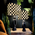 Liquorice Checkmate Rectangular Lampshades