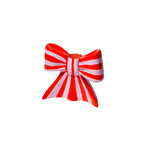 Candy Stripe Red & Pink Bow Candle Holder