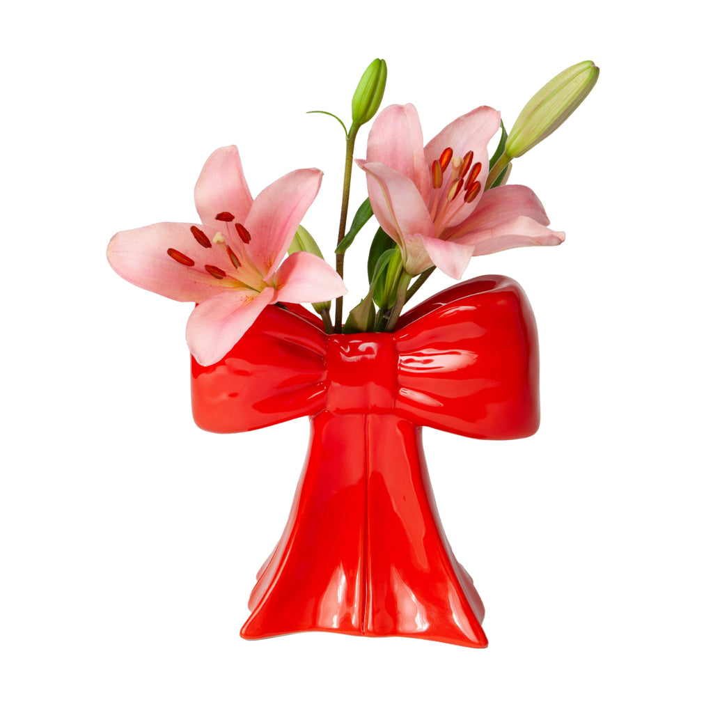 Red Bow Vase