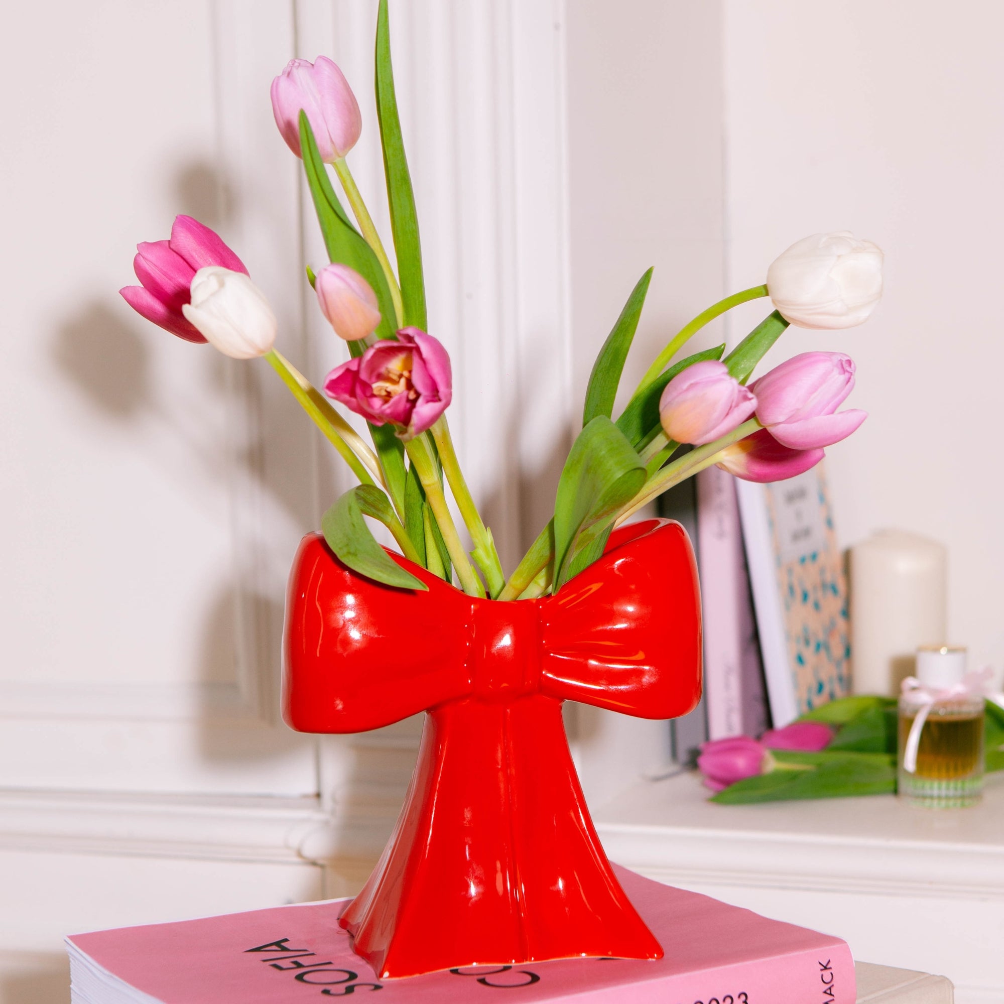 Red Bow Vase