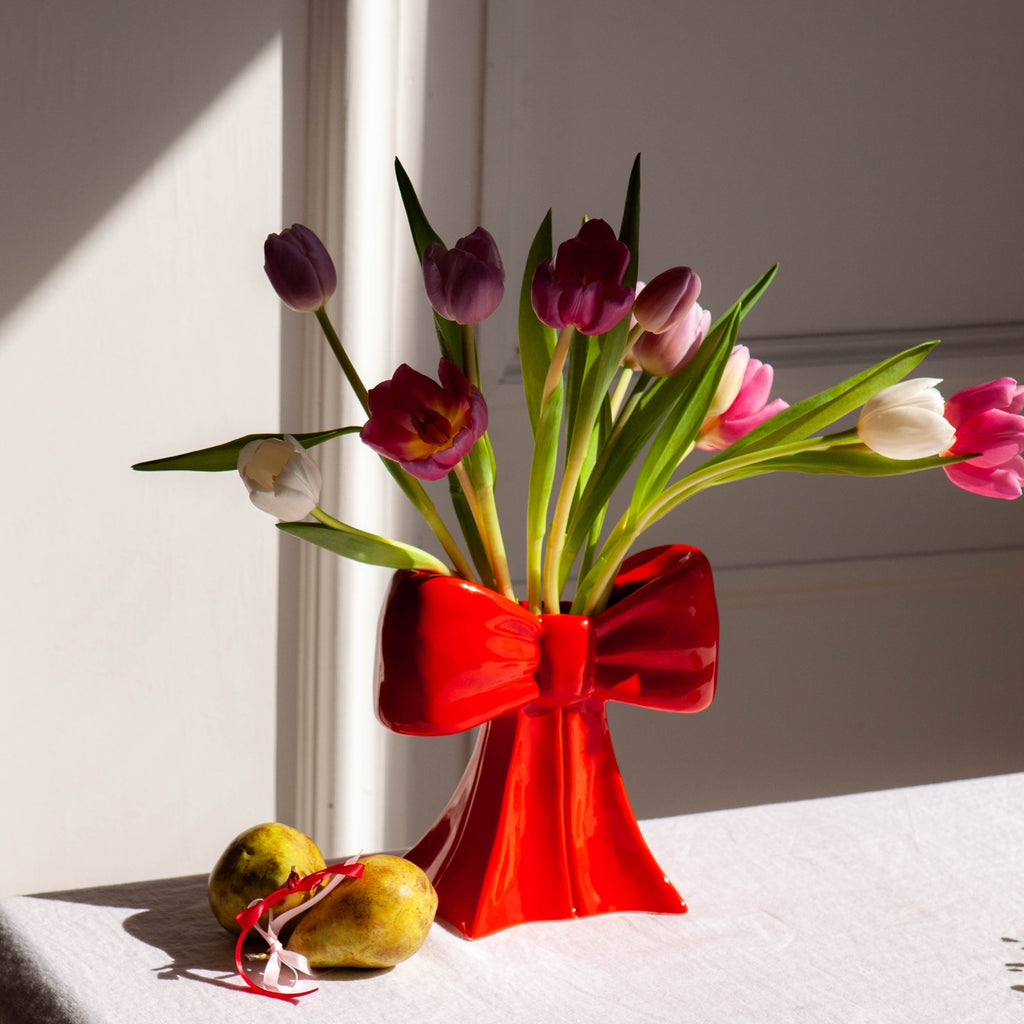 Red Bow Vase
