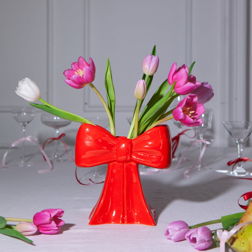 Red Bow Vase