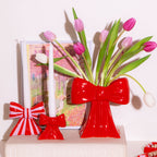 Red Bow Candle Holder