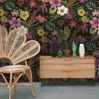 Botanical Garden Wallpaper - Onyx Black
