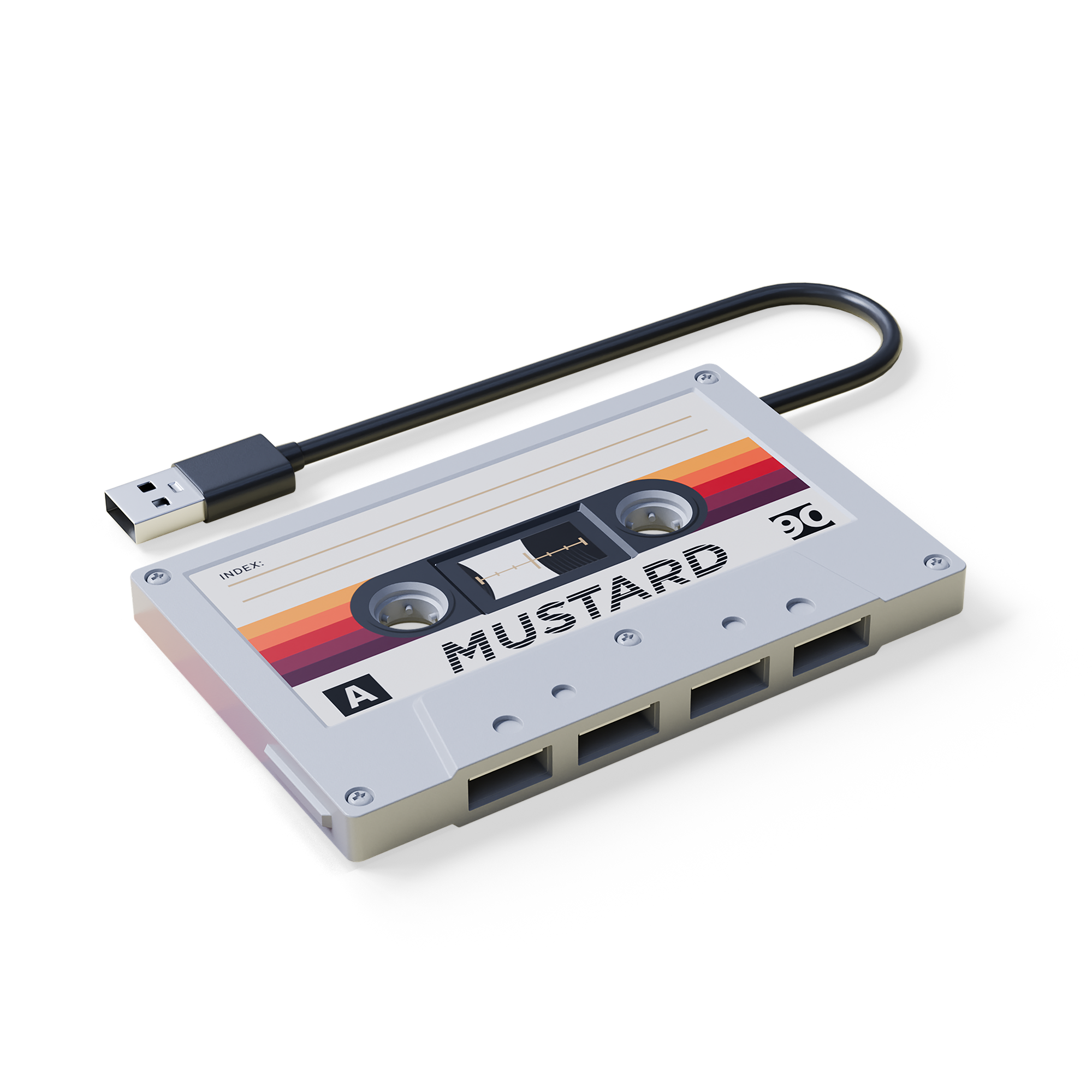 Retro Cassette Deck USB hub