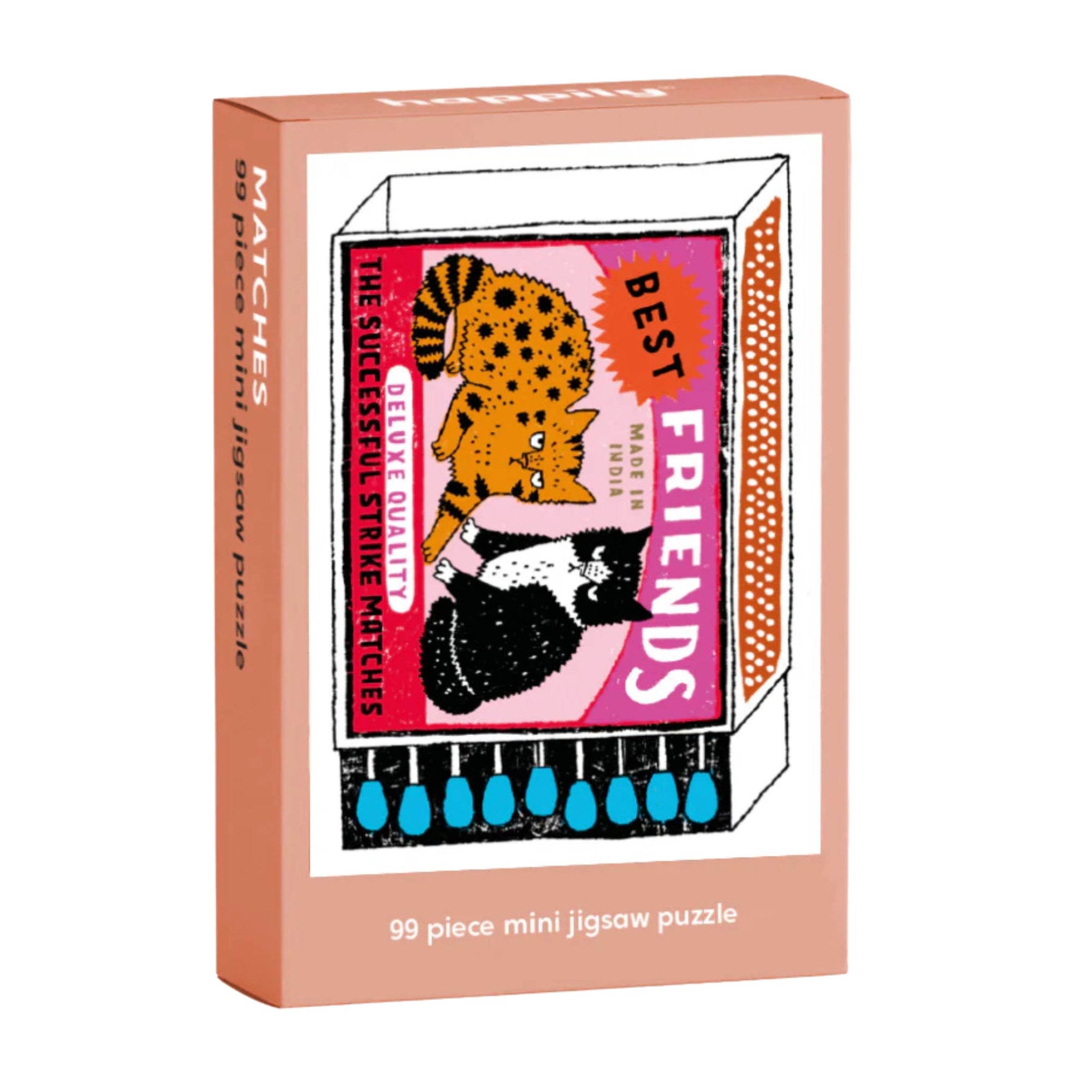 Best Cat Friend Match Box - 99 Piece Mini Jigsaw Puzzle
