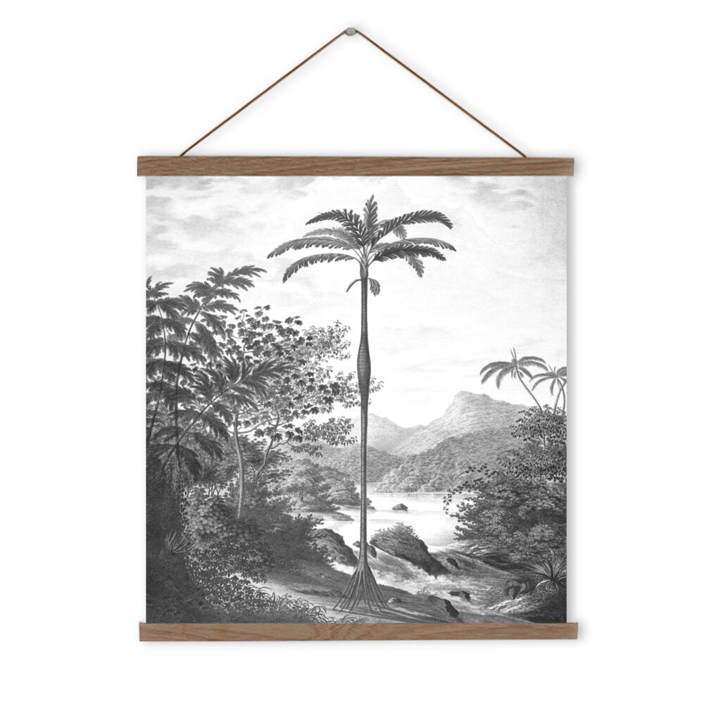 Monochrome Palm Jungle Wall Hanging