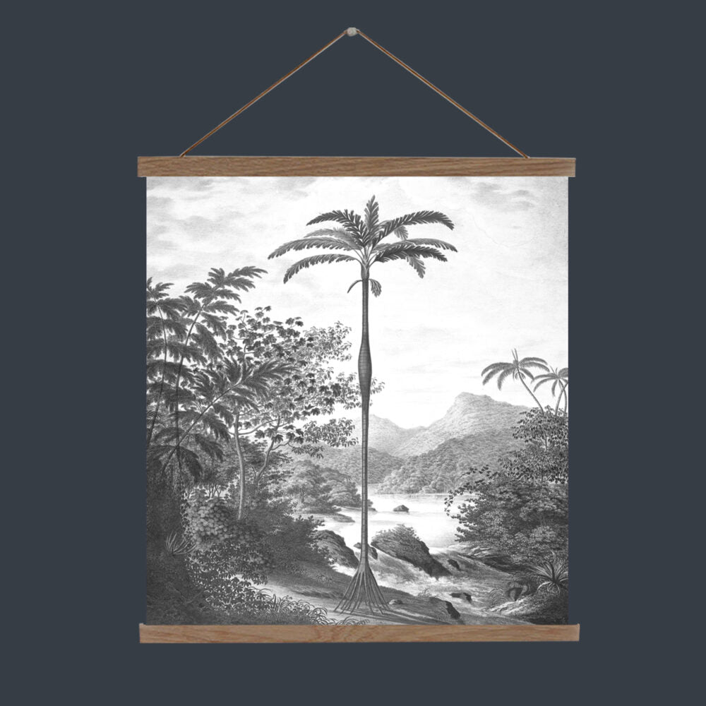 Monochrome Palm Jungle Wall Hanging