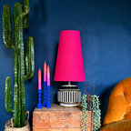 Pomegranate Pink Cotton Oversized Cone Lampshades