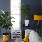 Mustard Silk Lampshade With Copper Foil Lining