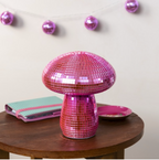 Pink Discoball Mushroom Lamp