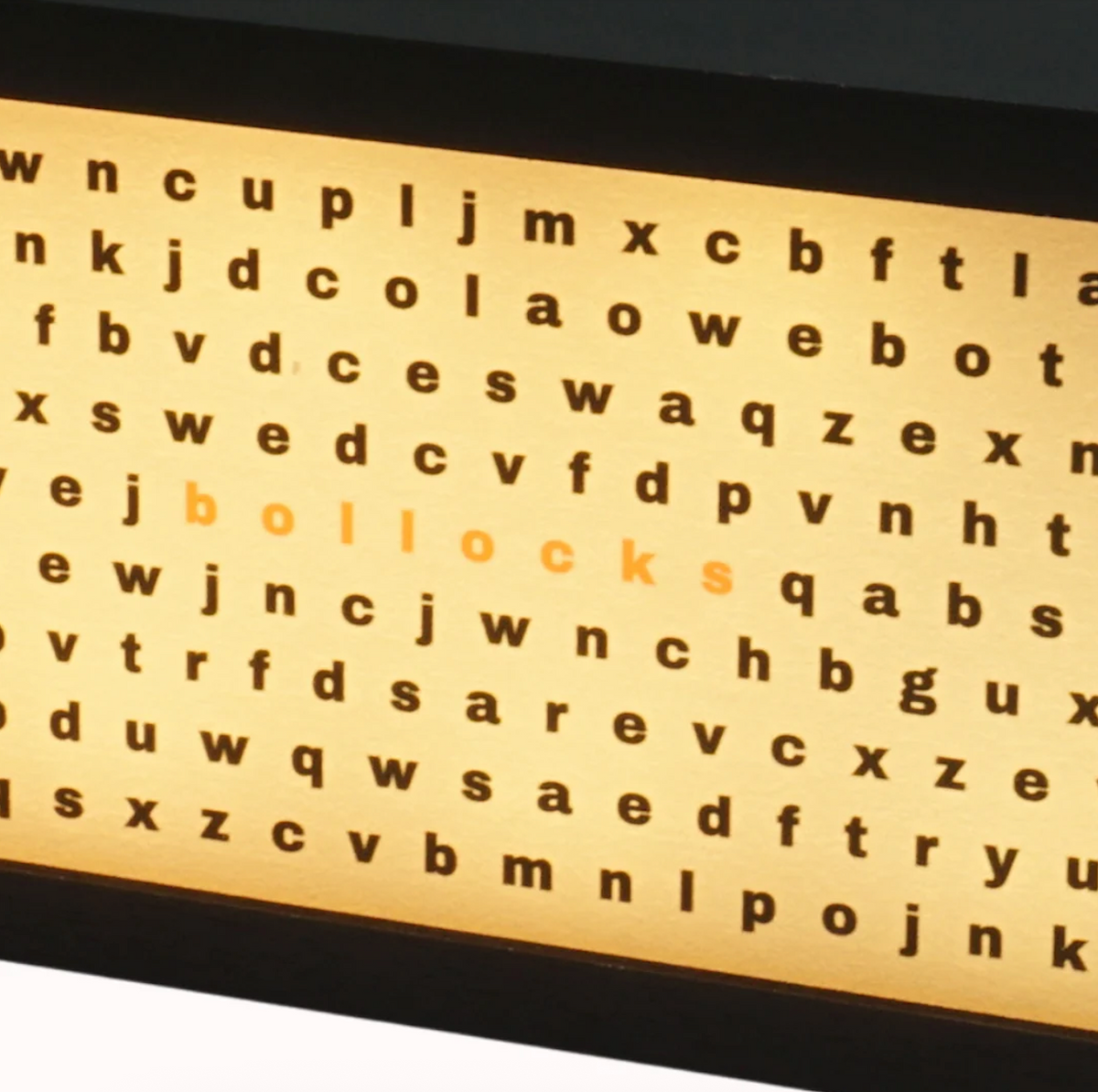 Bollocks Word Search LED Light Box