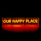 Our Happy Place Neon Light Box in Yellow