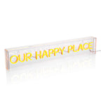 Our Happy Place Neon Light Box in Yellow