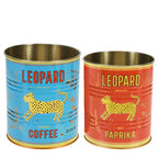 Leopard Print Storage Tins