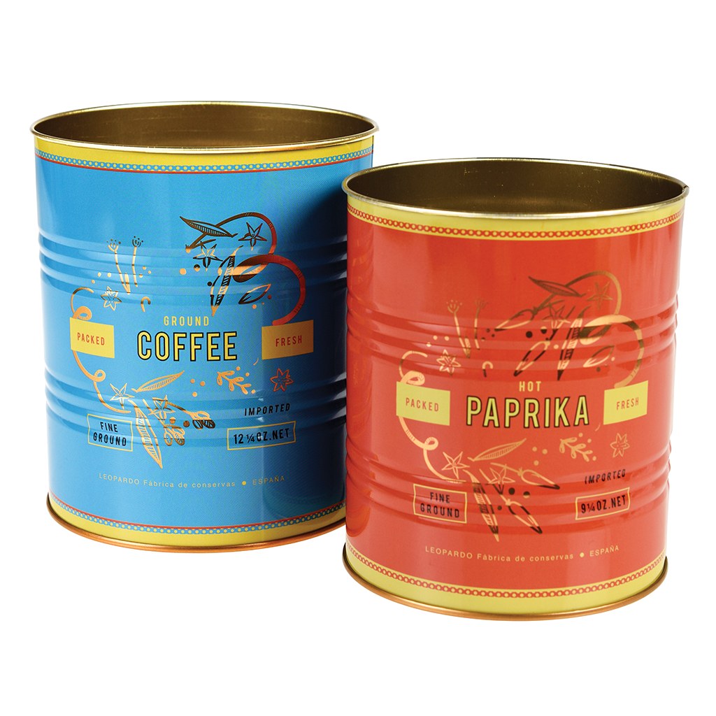 Leopard Print Storage Tins