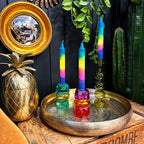 Love Frankie crystal stack candle holders