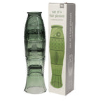 Fish Stacking Glass Tumblers - Set of 4