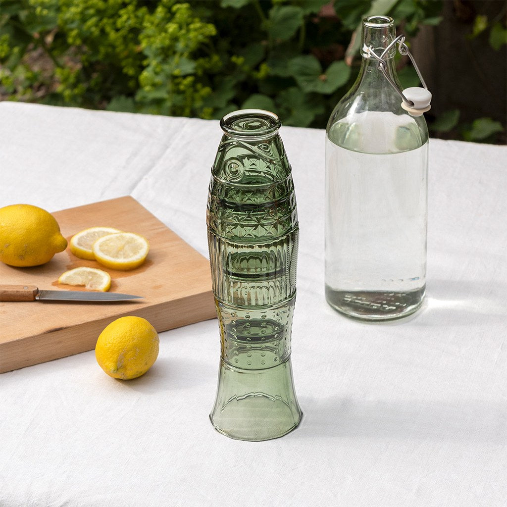 Fish Stacking Glass Tumblers - Set of 4
