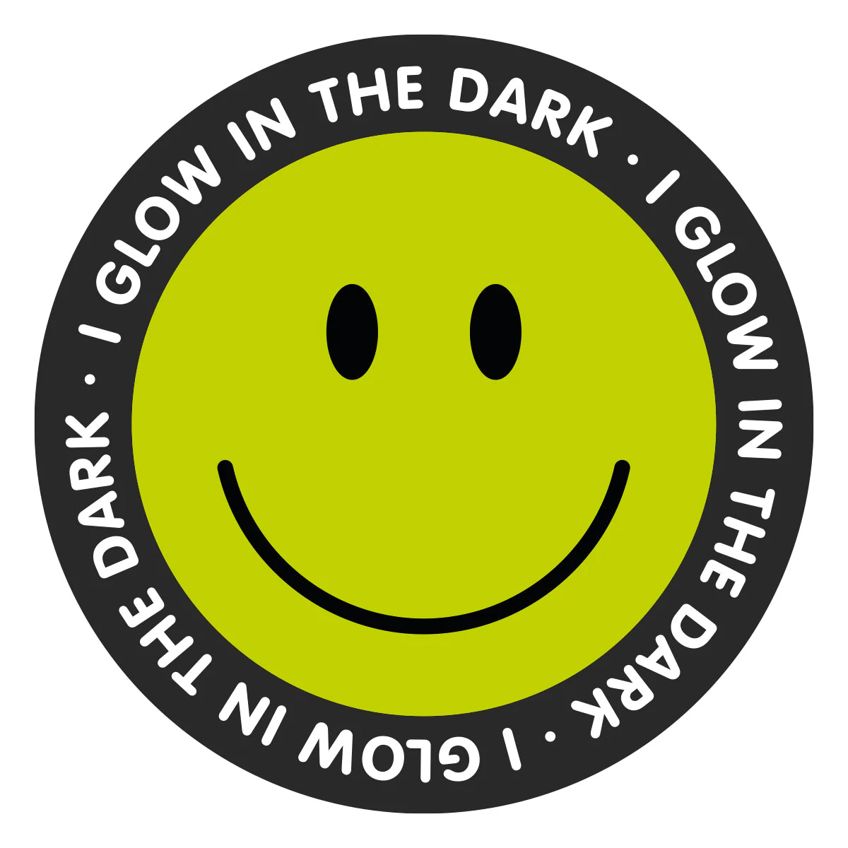 Smiley Face Mouse Mat - Glow in the dark!