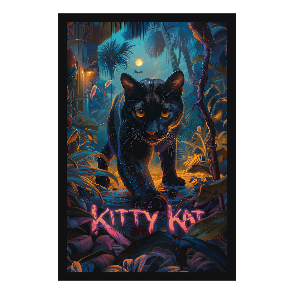 Kitty Kat Panther Art Print - Framing Options Available