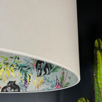 Dust Deadly Night Shade Silhouette Lampshade in Cloud. Designed and handmade by Love Frankie. Close Up