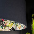 Dust Deadly Night Shade Silhouette Lampshade in Deep Space Navy Close Up