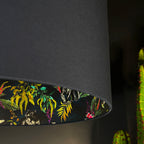 Twilight Deadly Night Shade Silhouette Lampshade in Deep Space Navy Close up