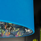 Smoke Deadly Night Shade Silhouette Lampshade in Sapphire. Close Up