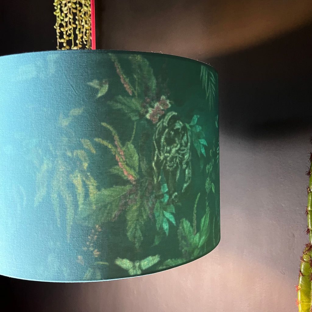 Twilight Deadly Night Shade Silhouette Lampshade in Sky - Light On