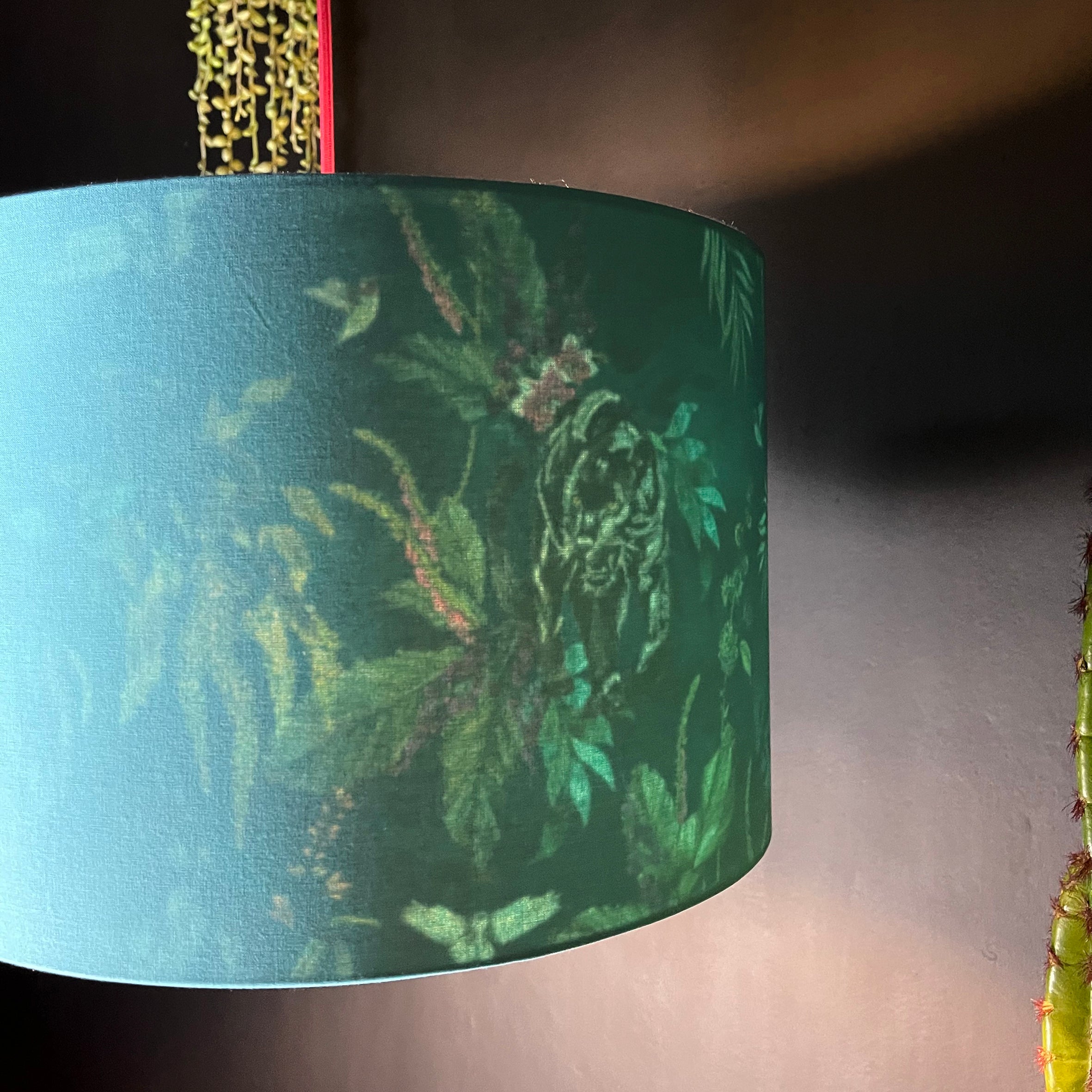 Twilight Deadly Night Shade Silhouette Lampshade in Sky - Light On