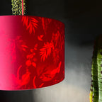 Twilight Deadly Night Shade Silhouette Lampshade in Watermelon - Light On