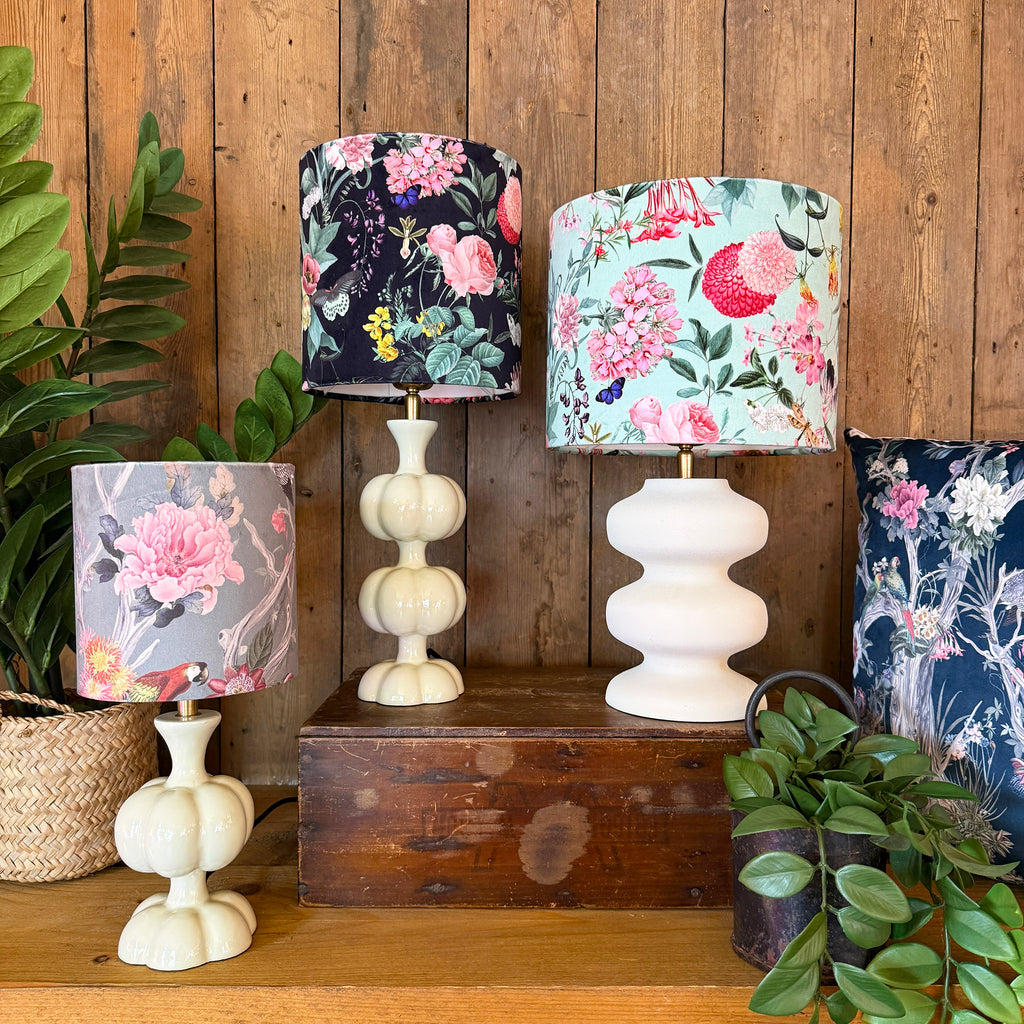 Wild Garden Dinky Lampshades In Ebony