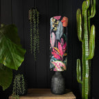 Trippy Tropical Acid Jungle Velvet Tall Tube Lampshade