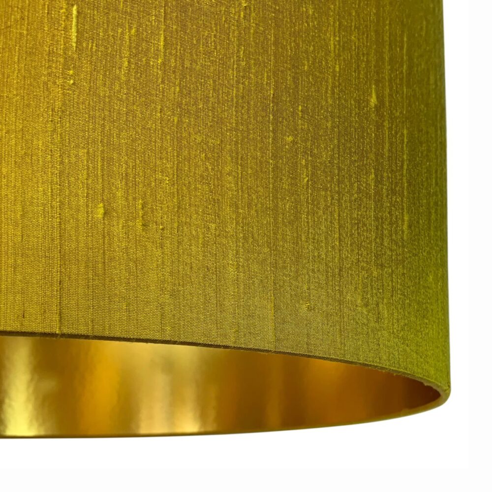 Antique Gold Silk Lampshade With Gold lining