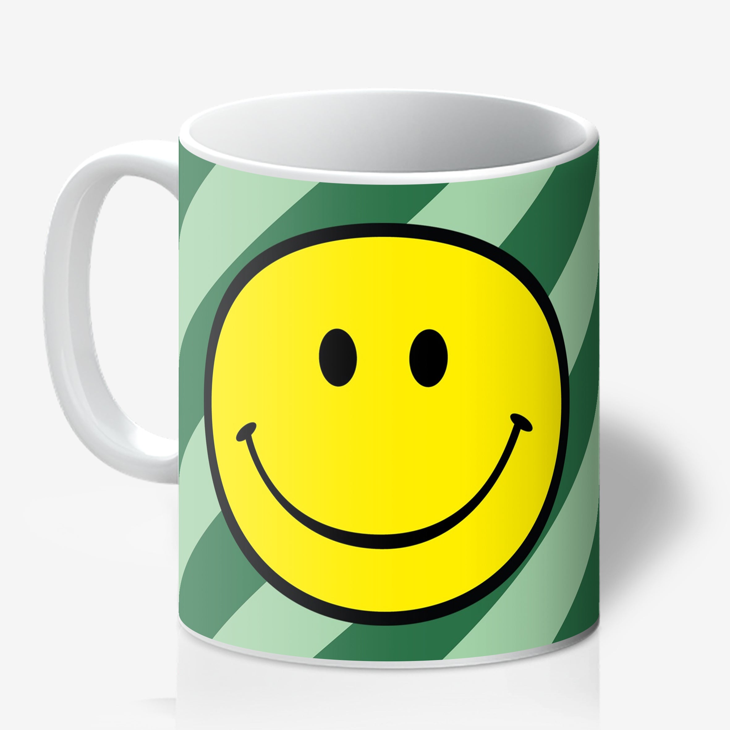 Helter Skelter Tilted Stripe Smiley Mug in Apple Sours - Love Frankie