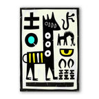 love frankie balance zebra art print
