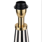 Beetlejuice Black and White Striped Conical Lamp - Fitting