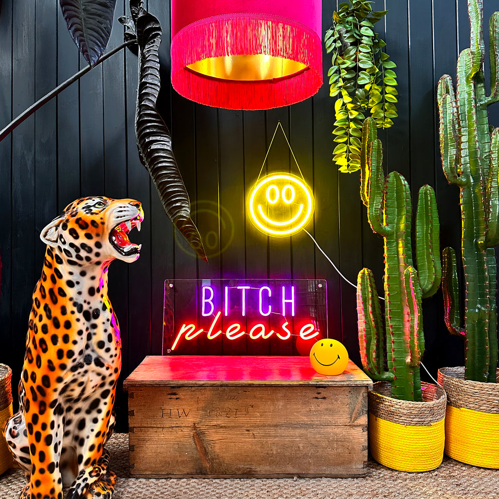 love frankie bitch please neon light in pink and red