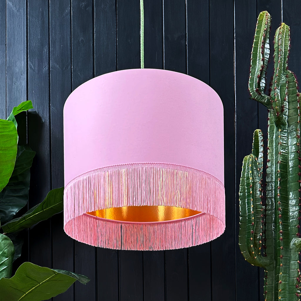 love frankie blush cotton and copper lining with fringing