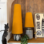 Toffee Boucle Oversized Cone Lampshades
