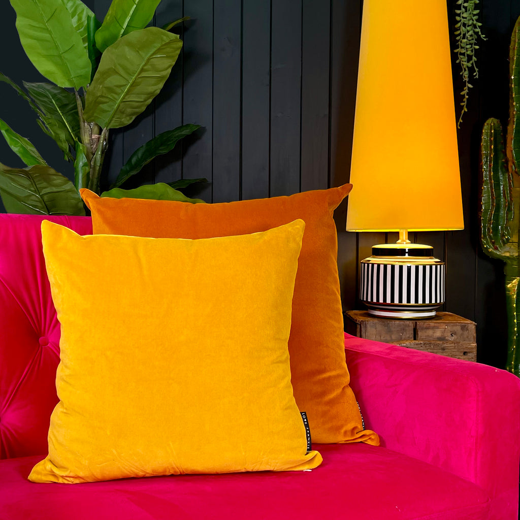 Love Frankie sunset. velvet cone lampshade