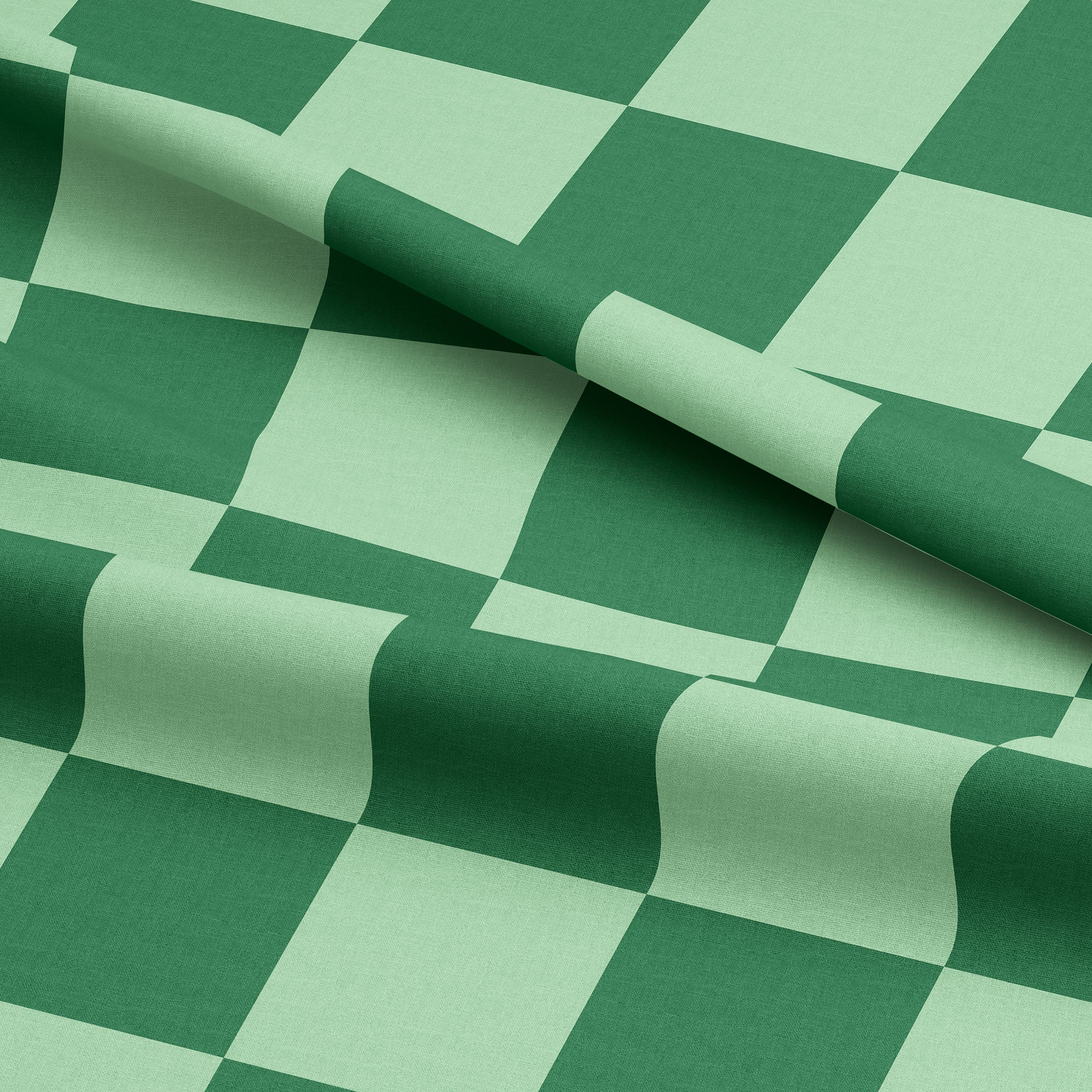 Love Frankie Fabric - Checkmate Checkerboard Fabric in Apple Sours. Pickle & Sage