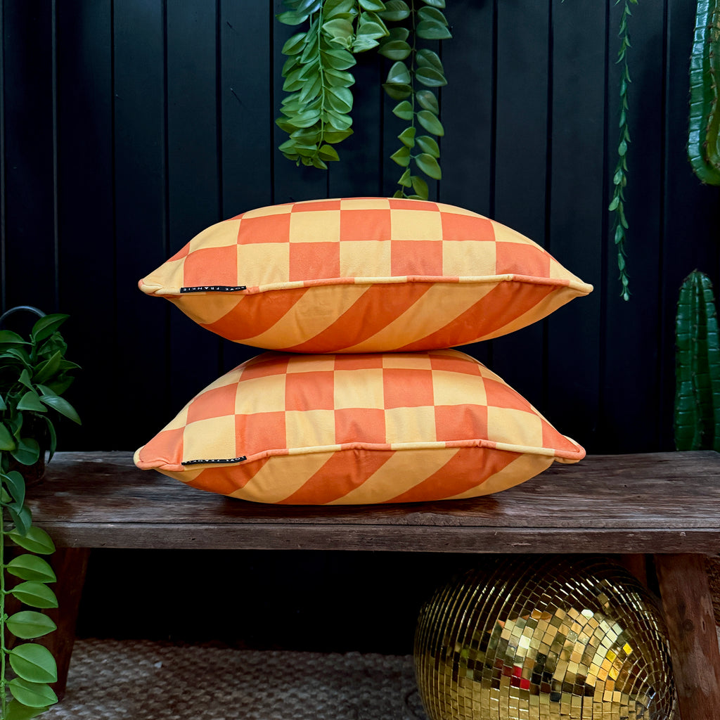 Marmalade Reversible Checkmate & Helter Skelter Cushion