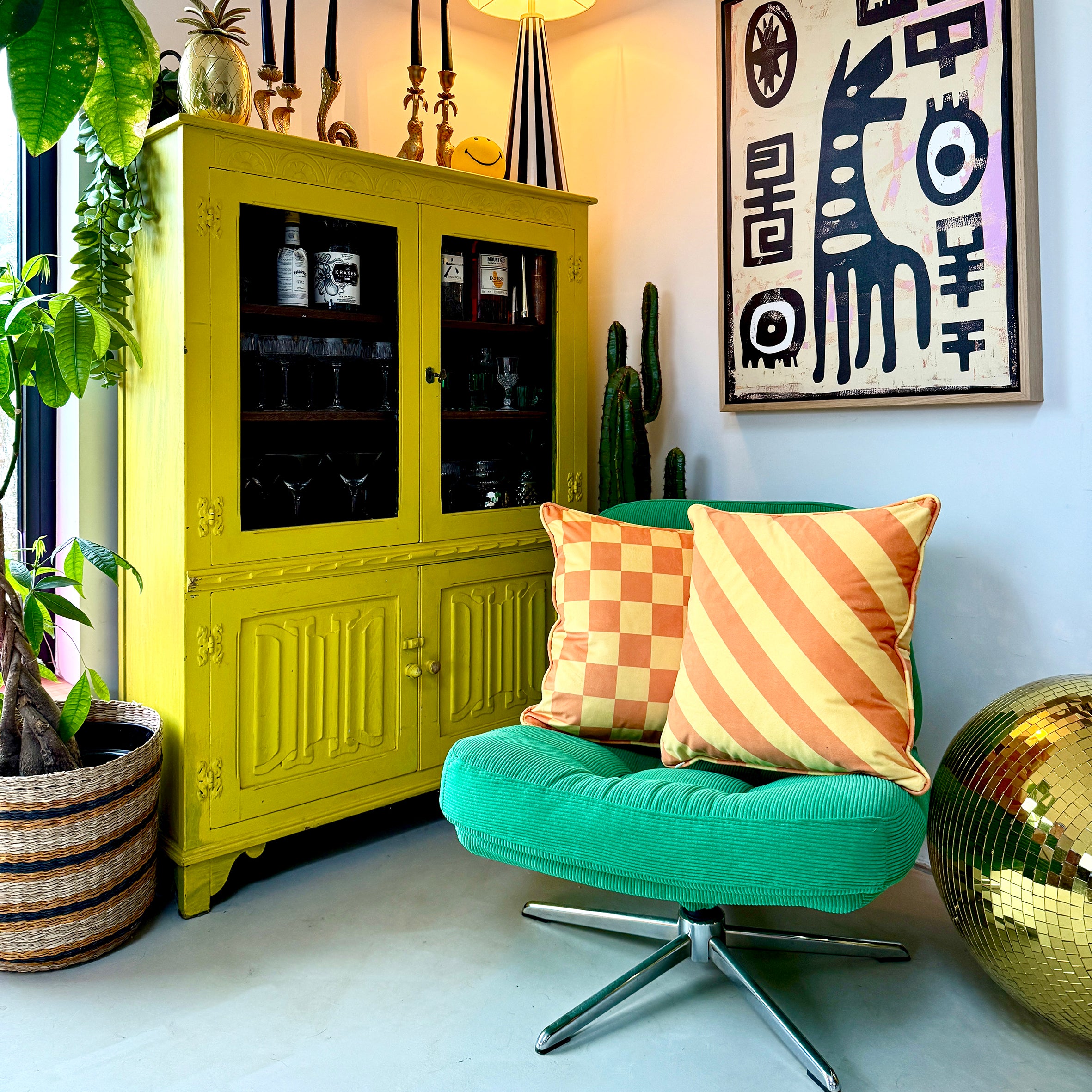 Marmalade Reversible Checkmate & Helter Skelter Cushion