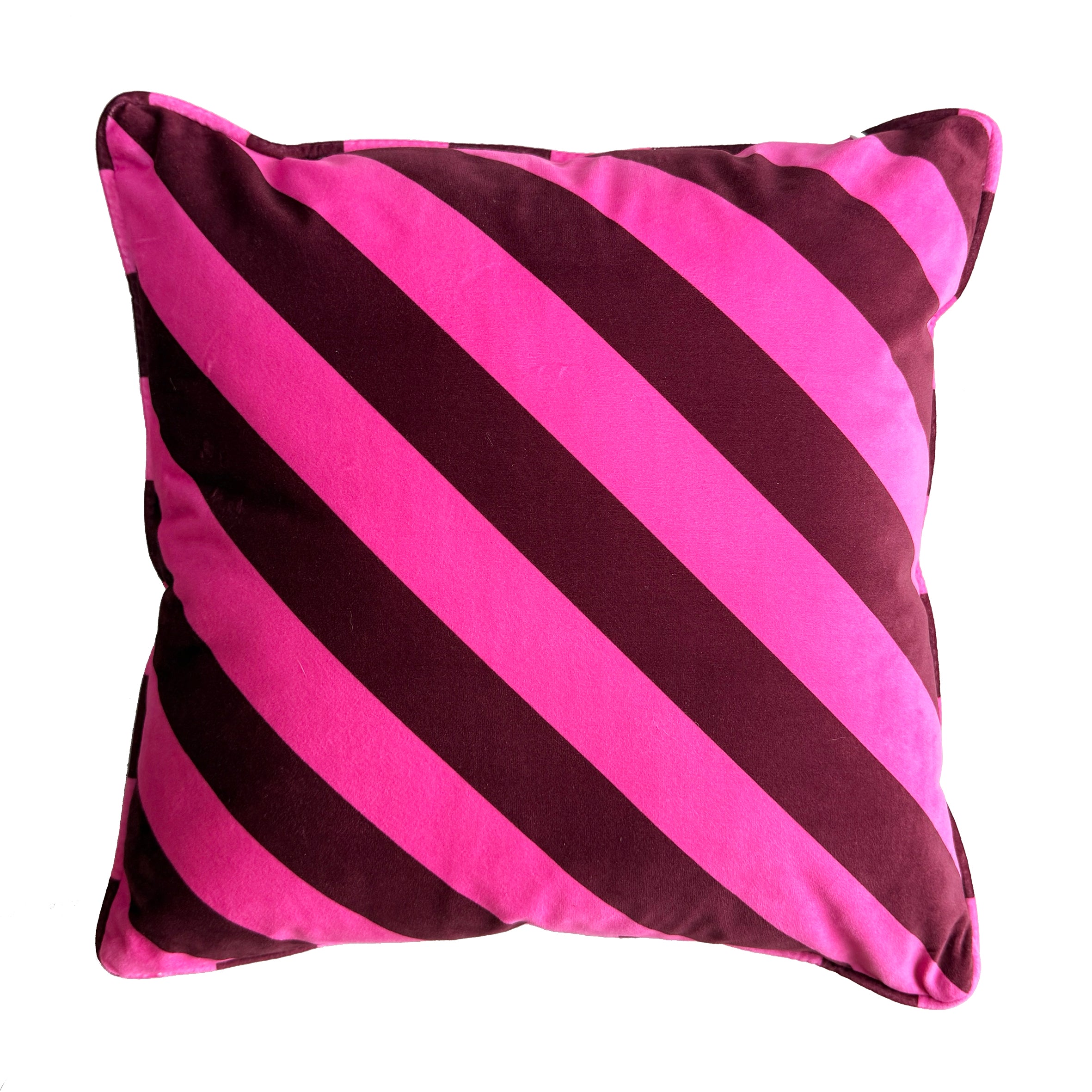 Raspberry Ripple Reversible Checkmate & Helter Skelter Cushion