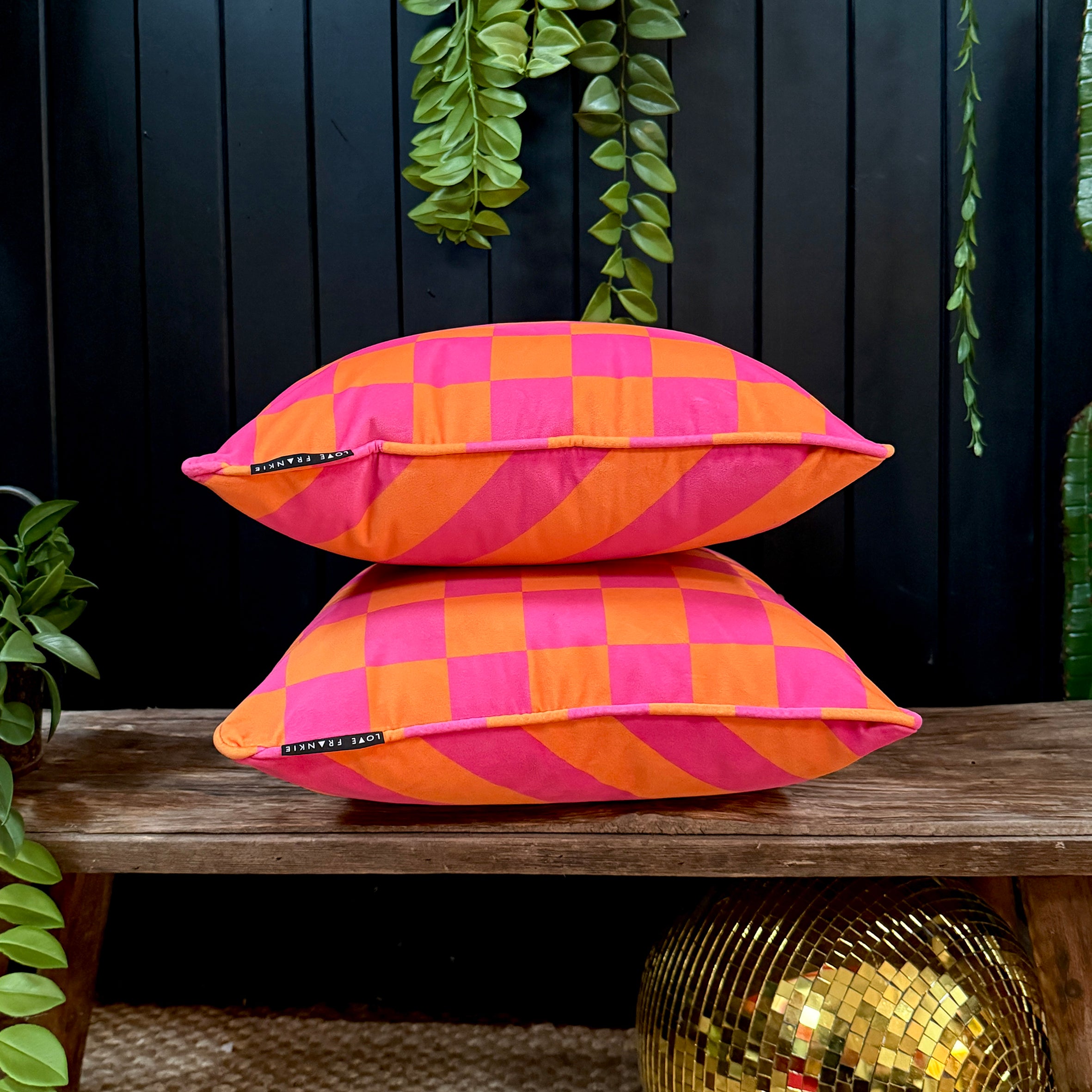 Tutti Frutti Reversible Checkmate & Helter Skelter Cushion