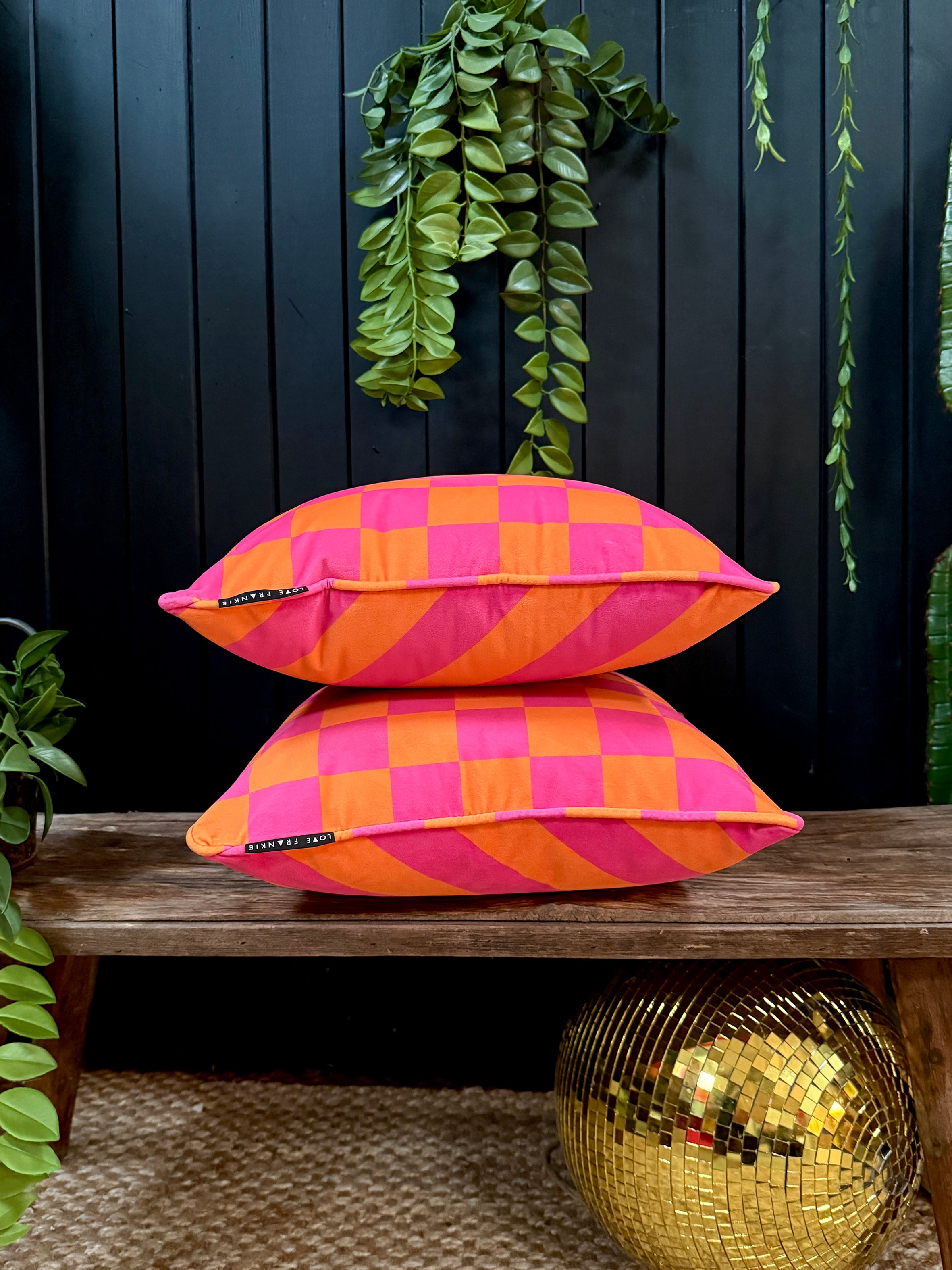 Tutti Frutti Reversible Checkmate & Helter Skelter Cushion